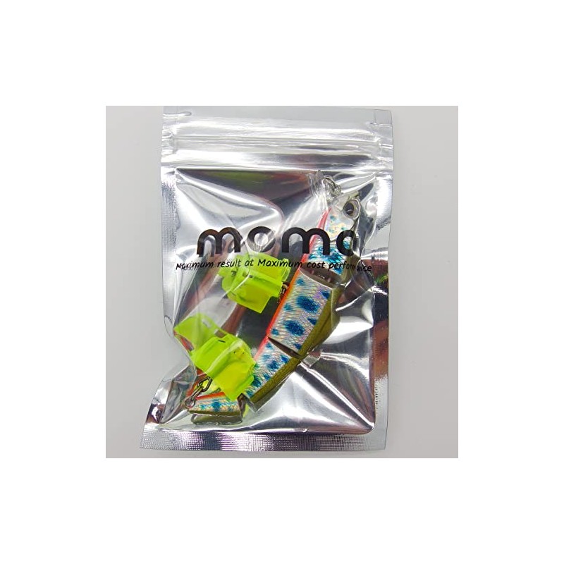 momolures Trout Lures Qatro Jointed 70S 5.7g Sinking for Brown