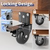 Side Mount Plate Caster Wheels - Thickened L-Shaped Mounting ，Heavy