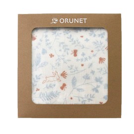 Swaddle Gauze, Made in Japan, Spring, Summer, Discharge, Newborn, Organic Cotton, 3-ply Gauze Jacket, Botanical, Baby Shower, ORUNET, Orunet, Imabari, Organic Cotton, Cotton, Boys, Girls, Present,