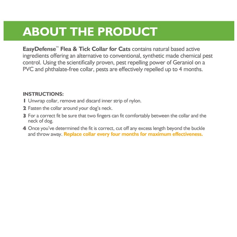 Only Natural Pet EasyDefense Flea & Tick Cat Collar