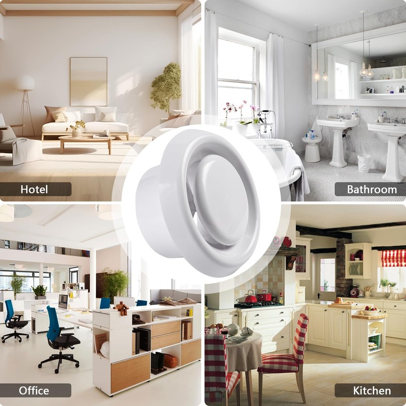 Plastic Round Ceiling Vent, 150mm - 6 inch Air Vent