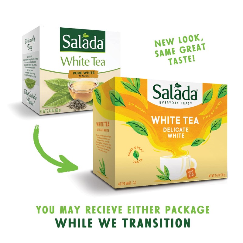 Salada White Tea Delicate White Tea with 40 Individually Wrapped