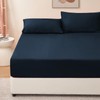 RUIKASI Double Fitted Sheet Deep - Navy Blue Bottom Sheet