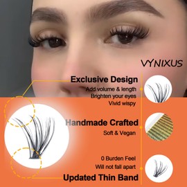 Eyelash Clusters 280pcs Individual Lashes Mixed Tray VYNIXUS Lash Clusters DIY Lash Extensions Kit Fake Cluster Lashes Soft (20D-0.07D-Mix8-16)