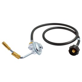 MOFLAME Manguera adaptadora de propano de 4 pies y regulador de parrilla de 1 libra para parrilla de mesa Blackstone de 17 pulgadas y 22 pulgadas, QCC1 / Tipo 1 conecta la conversión de 1 libra a 20 libras de cilindro de tanque de propano