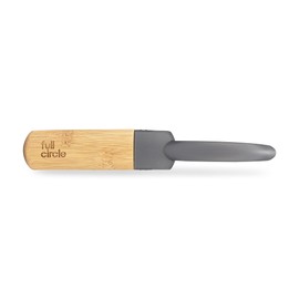 Full Circle Peel Good Collection Straight Peeler – Bamboo and Stainless Steel Fruit and Vegetable Peeler – Removable Swivel Head - Kitchen Tool for Carrots, Apples, Potatoes and More