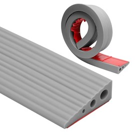 Threshold Ramp 100 x 6.5 x 1 cm, PVC Wheelchair Ramp, Non-Slip Surface, Rubber Ramp, Threshold Ramp for Wheelchair, Pram, Walker or E-Scooter (Grey, 2.5)