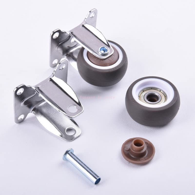 1/1.25/1.5/2 Inch Furniture Casters Wheels Rubber Swivel Castor Trolley Caster