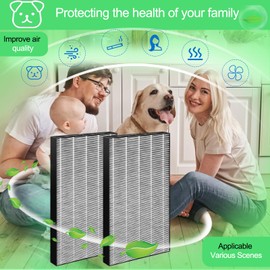 2 Pack FP-F50UW Replacement Filter for Compatible with Sharp FP-F50UW KC-830U FP-P30U Air Purifiers,Replaces Parts FZ-F50HFU FZ-P30SFU YJSDXBSF