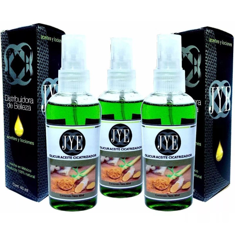 JYE Aceite Olicur Cicatrizador Natural 3 Frascos 180ml