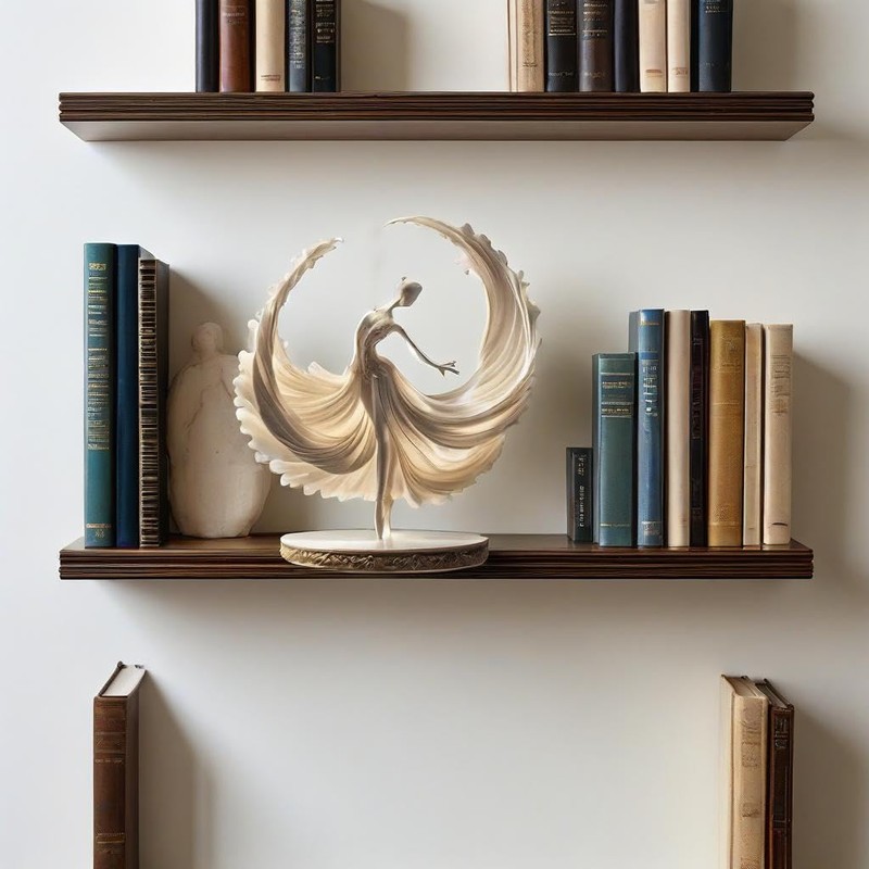 YORISMAL Charming Ballerina Acrylic Statue Women Modern Desk Decoration with