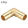 sourcing map 16mm Barb Brass Hose Fitting 90 Degree Elbow