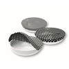 NUTS NULD12 Bowl Cover, Black Stripe, Set of 3, Tableware