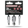 Powerbuilt 1/2-inch Drive Wobble Extension Set, 3 Piece, 1/4-inch, 3/8-inch,