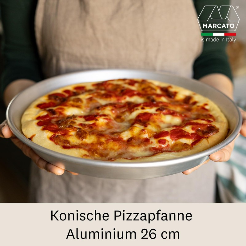 MARCATO Conical Pizza Pan Pizza Pan Aluminium 26cm Even Baking