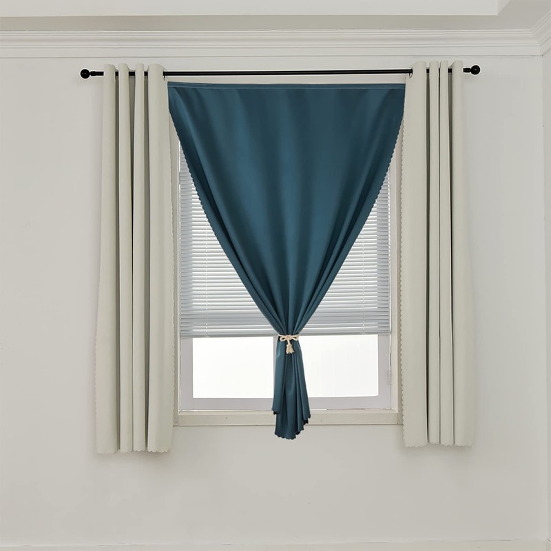 AJAZZ self Adhesive Portable 100% Blackout Curtains Simple and Easy
