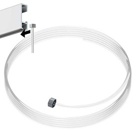 Perlon Cable Slider - Pack of 10 - Transparent Cable for Hanging and Hanging - 200 cm