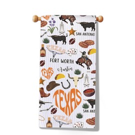 JXGZSO Texas Tea Towel Texas Gift Texas State Trip Lover Gift Souvenir Towel Housewarming Hostess Towel (CA Texas Towel)