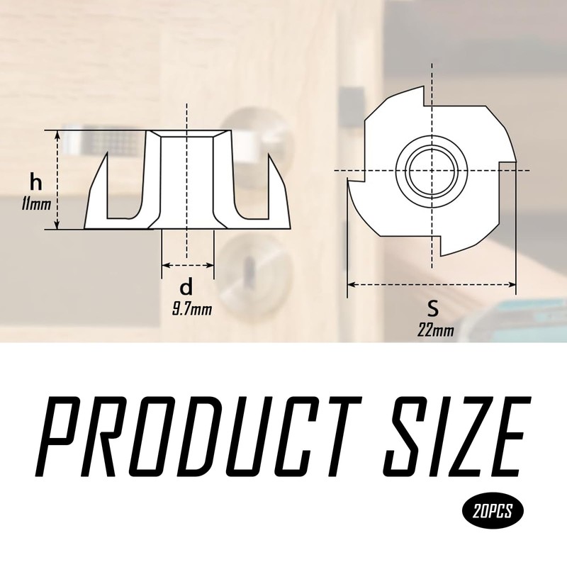 20 Stück Einschlagmuttern M8,Einschraubmutter,Einziehmuttern,Gewindeeinsatz,Gewindehülse,Einschlaghülse,Spezial Einschlagmutter,Zackenmutter,Schlagmuttern Kohlenstoffstahl Mit Einschlagspitzen