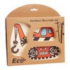 Kid Plate Set Bamboo Toddler Plates Dinnerware Dinner Dish Set