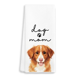 EJGFS Dog Mom Decorative Kitchen Towel 16"x24" – Hand Towel for Bathroom, Dog Mom Gifts for Mother's Day, Birthday, Puppy Shower, Chritsmas, etc.(012)
