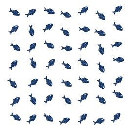 PINKAAJ Set of 100 Blue Glitter Fish Paper Confetti, Ocean Animal Table Decor for Under the Sea Themed Party/Baby Shower