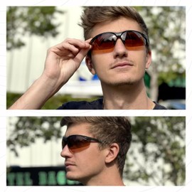 Calabria 91348 Bifocal Reading Safety Glasses Readers +1.50 Copper Orange Men Women Wrap Around Eye Protection Shatterproof