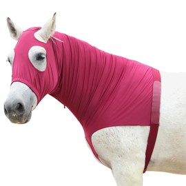 Gallopoff Neck Piece Eczema, Chest Protection Blanket, Neck Blanket, Shoulder Protection for Horses, Stretch Hood with Zip and Full Face Neck Cover