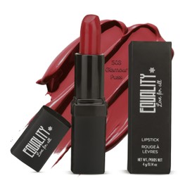 EQUALITY Luxury Lipstick – Super Shiny & Glossy, Ultra-Lightweight, Sheer Clear, Non-Drying, Long-Lasting, with Vitamin E & Vanillin - Hypoallergenic, Halal Certified - 4g / 0.14oz - Glamour Puss
