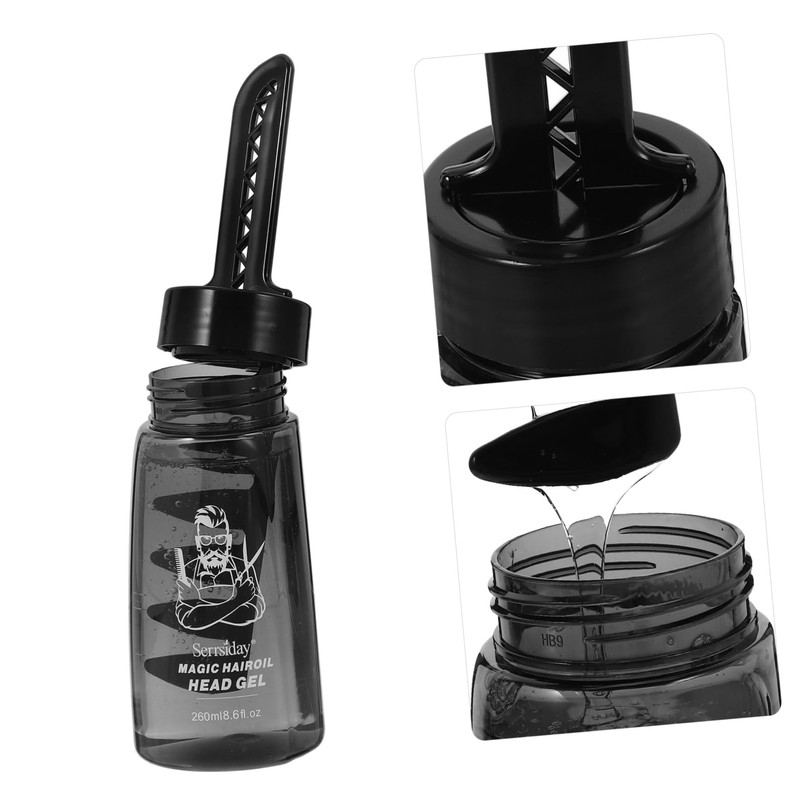 OHPHCALL Hair Gel Men's Styling Gel Bottle Comb Hair Wax