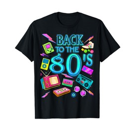 Men's Women's Kids Vintage Retro Back To 80's Graphic Design T-Shirt