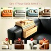 Bamboo Sofa Armrest Tray with Storage Pocket