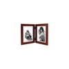 Malden Double Vertical 5x7 Picture Frame - Wide Real Wood