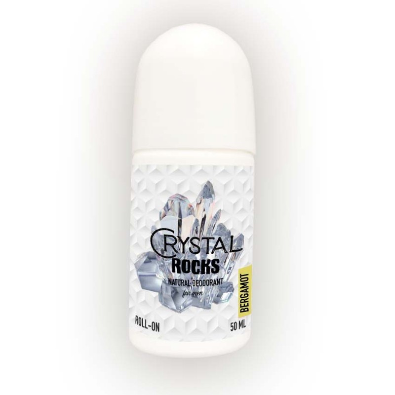 Crystal Rocks Tawas Roll-On Deodorant for Women and Men prevents