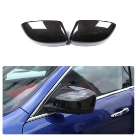 Door Sideview Mirror Cover Cap Compatible with Maserati Levante, Car Decoration Accessories Rearview Mirror Cover Trim Carbon Fiber Pattern