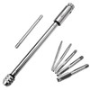 Kimlonton 6-Piece Screw Tap, Ratchet, Tap Holder, Forward and Reverse