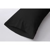 Lanest Housing Pillow Cases Queen, 2 Pack Black Microfiber Pillow