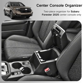 LBNCOBAG 2PCS Center Console Organizer Tray for 2025 Subaru Forester Accessories,with Coin Holder Interior Insert Armrest Storage Box Easy Removal