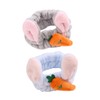 COLLBATH Makeup Headband Rabbit Ears Soft Plush Spa Headwrap Elastic