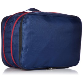 [Travel Collection] TRC7073-M Compression Bag, Medium Size Packing Organizer, Arrangement Case, 9.8 inches (25 cm), navy/red