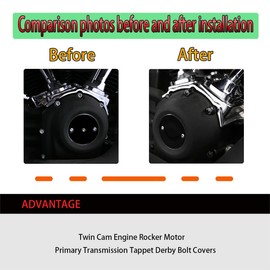Motorcycle ABS Engine Bolt Caps Cover Compatible for Harley Softail Low Rider Street Bob 2018-2025 (Gloss Black)
