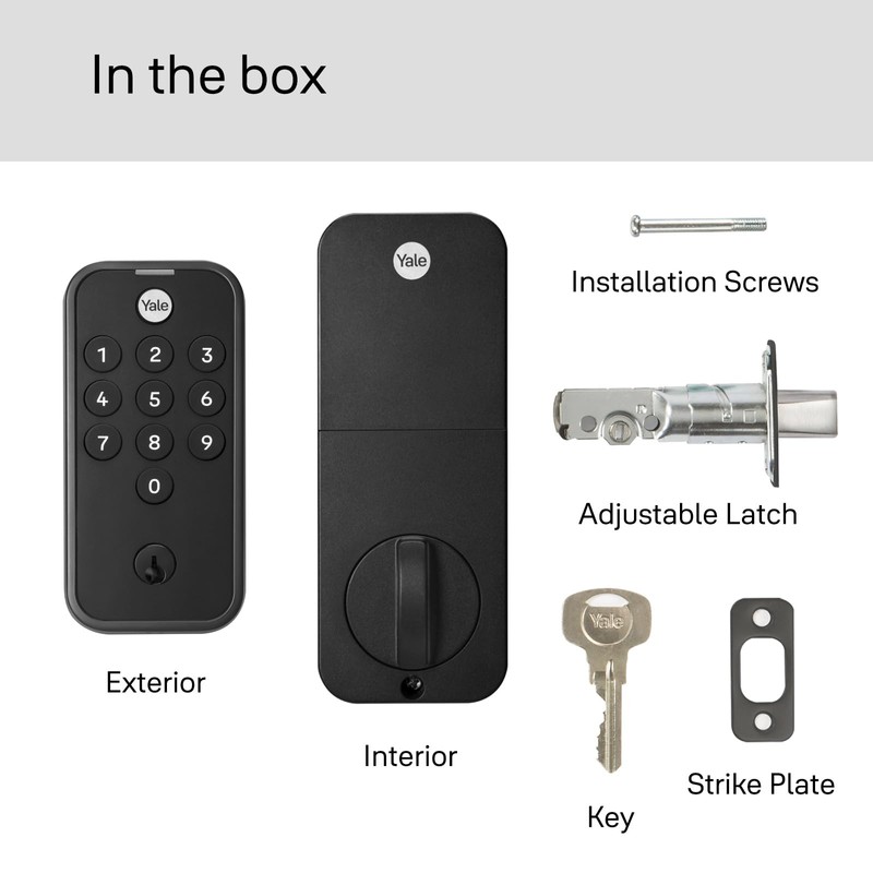 Yale Black Code Keypad Deadbolt Front Door Lock for Keyless