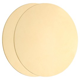Sourcing Map 2Pcs H62 Brass Round Plates, 2.36" Dia x 0.04" Thick, DIY Crafts & Metal Stamping
