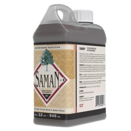 SamaN Interior Water Based Wood Stain - Natural Stain for Furniture, Moldings, Wood Paneling, Cabinets (American Walnut TEW-121-32, 32 oz)