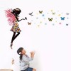 DaraBaby Hada De Pie Con Mariposas, Vinil Decorativo