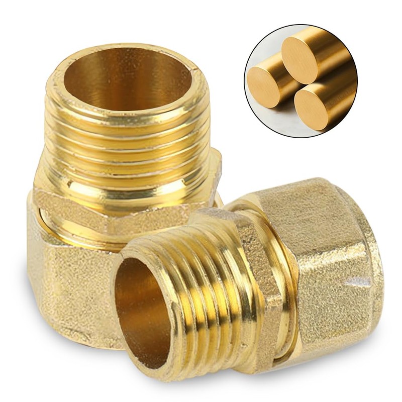 Screw Fitting Transition, 16 mm x 1/2 Male Thread, Clamping