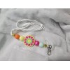 Unbranded Lillipop beads Flower Keychain Lanyard Ribbon Daisy Pendant Key
