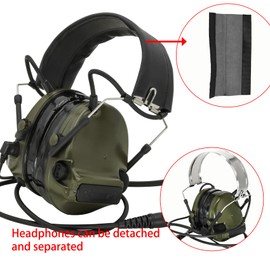 HEARFALCOM Comta III (Comta ii Headset Upgrade Version) Tactical Airsoft Sports Noise-Cancelling Pickup Silicone Earmuffs Shooting Headset (FG)