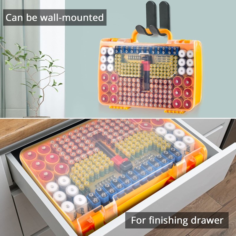 Aptbyte Battery Organizer Storage Holder Box Case with Tester- 269