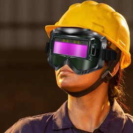 Welding Goggles for Men | Eye Protection Wrap-Around Welding Lens,Comfortable Protective Lens Eyewear with Automatic Adjustment for Adults Professionals